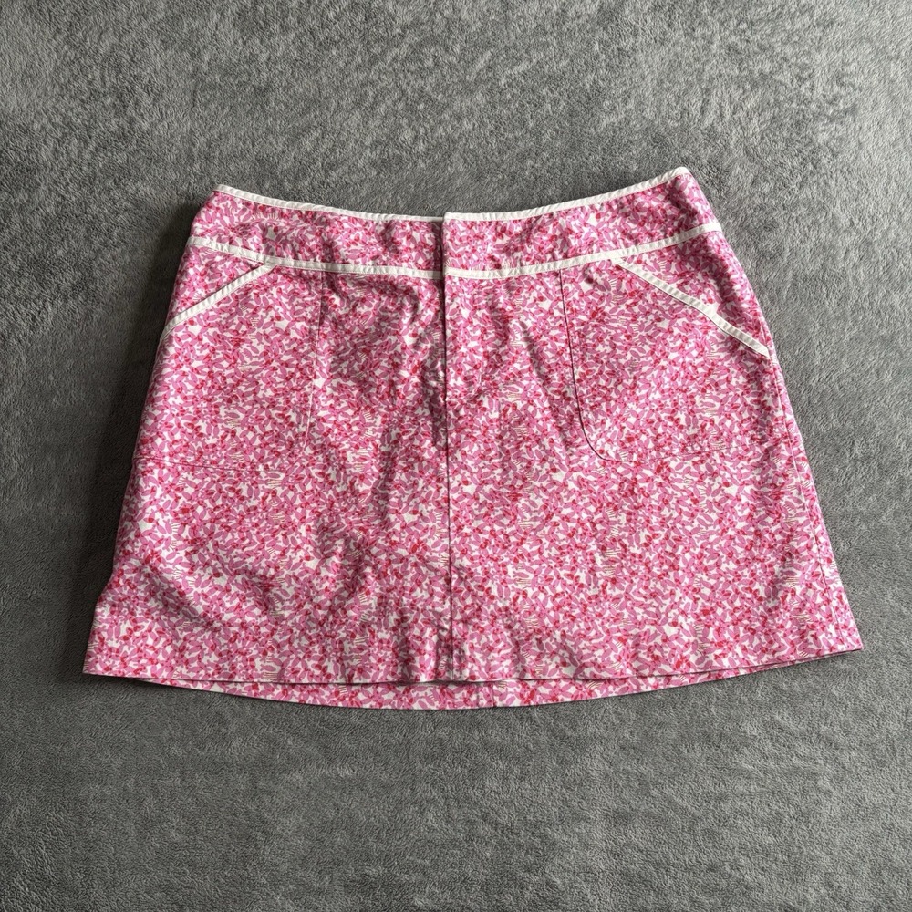 Lilly Pulitzer Pink Fish Print Skort Size 10 Palm Beach Preppy Coastal